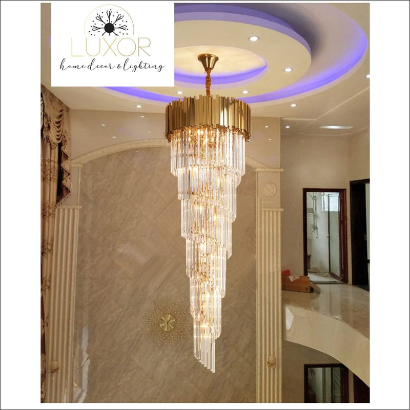 chandeliers Barbizon Gold Crystal Chandelier - Luxor Home Decor & Lighting