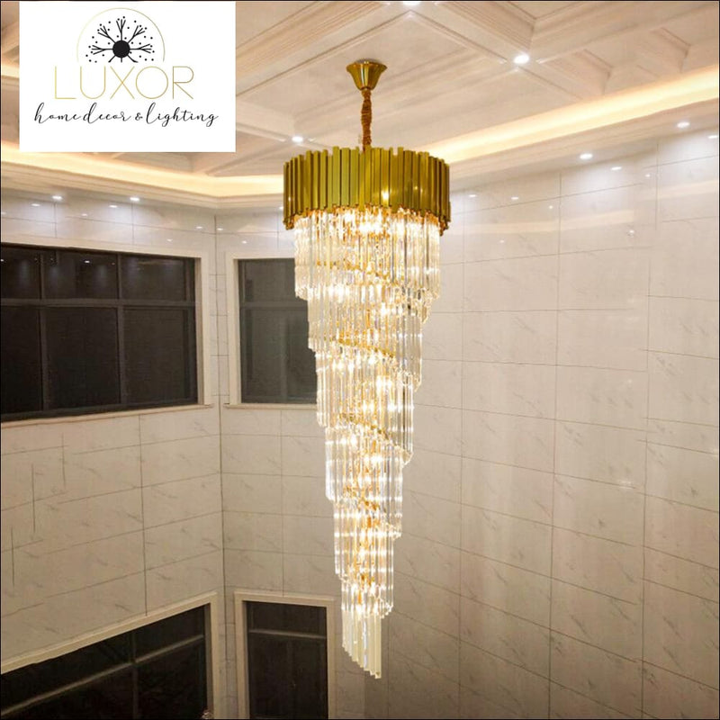 chandeliers Barbizon Gold Crystal Chandelier - Luxor Home Decor & Lighting