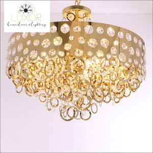 chandeliers Benzinger Gold Crystal Chandelier - Luxor Home Decor & Lighting