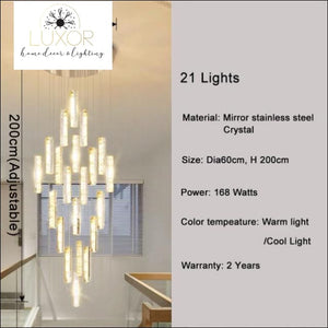 Bisen Luxury Chandelier - Dia60cm - 21 Lights / Gold steel / Warm light 3000K - chandeleir