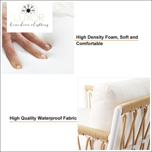 Bloria White Woven Accent Arm Chair - Outdoor Seating