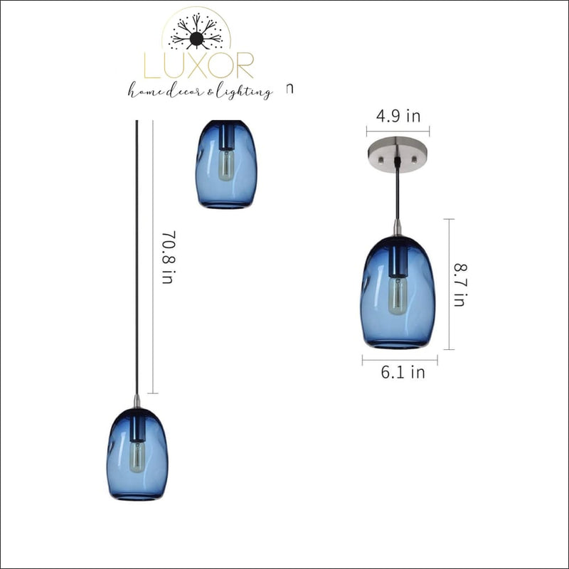 Pendant Lighting Blue Modern Pendant - Luxor Home Decor & Lighting