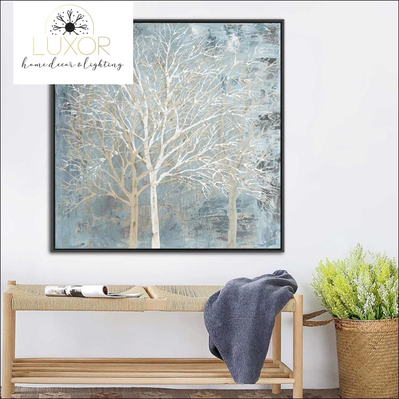 wall decor Blue Skies & Trees Oil Painting Framed - Luxor Home Decor & Lighting