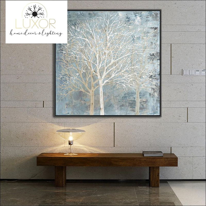 wall decor Blue Skies & Trees Oil Painting Framed - Luxor Home Decor & Lighting
