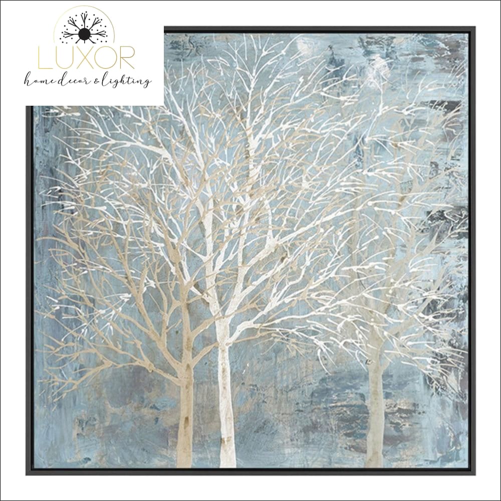 wall decor Blue Skies & Trees Oil Painting Framed - Luxor Home Decor & Lighting