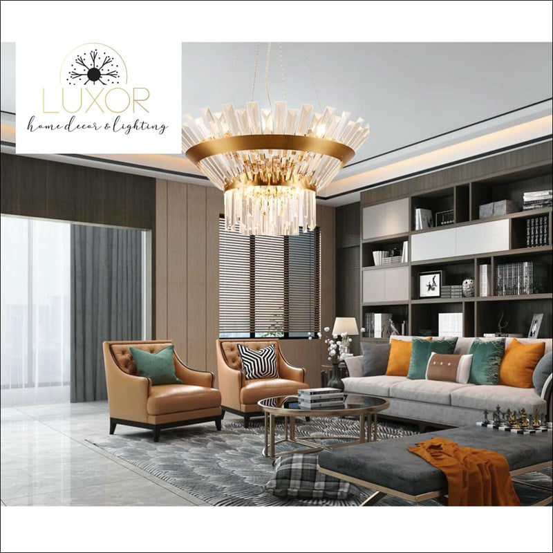chandeliers Brilini Crystal Round Chandelier - Luxor Home Decor & Lighting