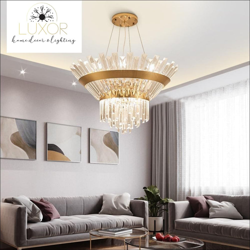 chandeliers Brilini Crystal Round Chandelier - Luxor Home Decor & Lighting