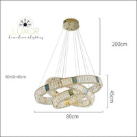 Bryony Crystal Chandelier - Dia80cm 60cm 40cm / Cold White - chandelier