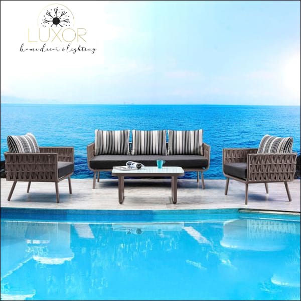 Bucari Modern 7 Piece Outdoor Dining Set - Outdoor Seating