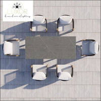 Bucari Modern 7 Piece Outdoor Dining Set - Outdoor Seating