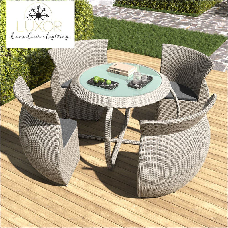 Bucari Modern 7 Piece Outdoor Dining Set - Outdoor Seating