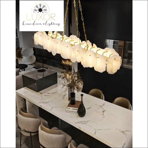 Burton Marble Rectangular Chandelier - chandeliers