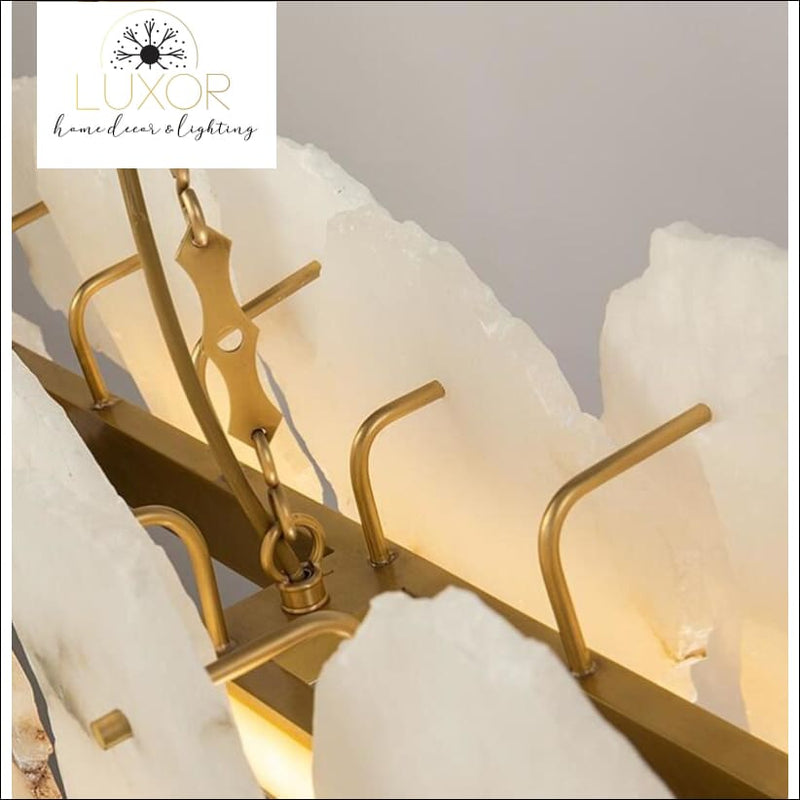Burton Marble Rectangular Chandelier - chandeliers
