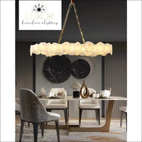 Burton Marble Rectangular Chandelier - chandeliers