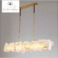 Burton Marble Rectangular Chandelier - chandeliers