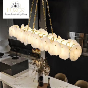 Burton Marble Rectangular Chandelier - chandeliers
