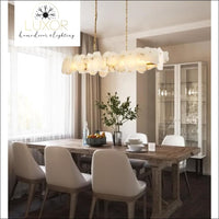 Burton Marble Rectangular Chandelier - chandeliers