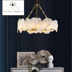 Burton Marble Round Chandelier - chandeliers