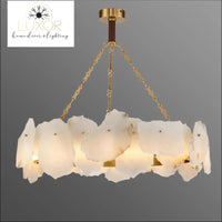 Burton Marble Round Chandelier - chandeliers