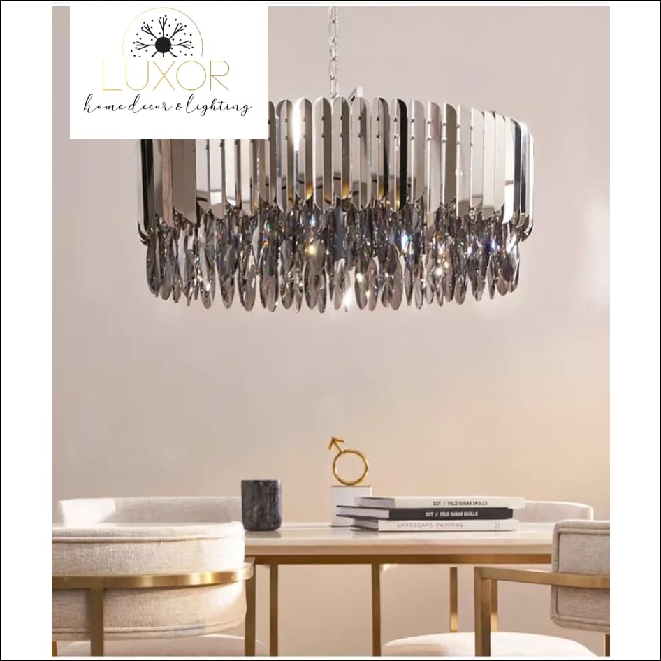 chandeliers Cabuche Chrome Crystal Chandelier - Luxor Home Decor & Lighting