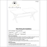 California 7 Pieces Aluminum Outdoor Dining Set - Outdoor Living