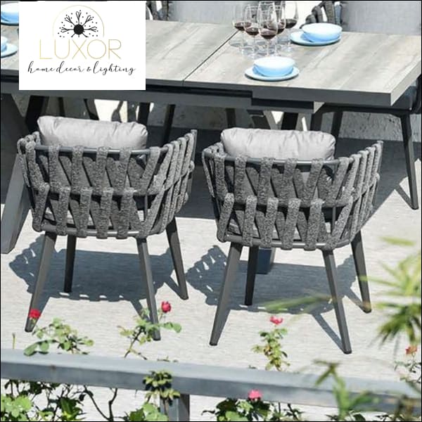 California 7 Pieces Aluminum Outdoor Dining Set - Outdoor Living