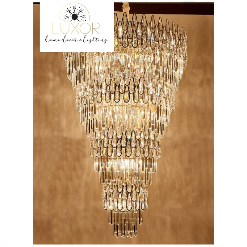 Calix Crystal Spiral Chandelier - chandelier