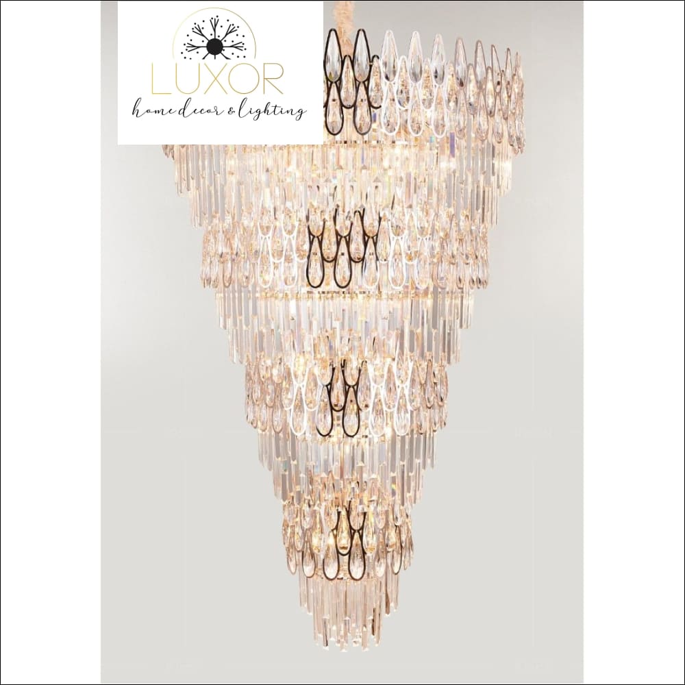 Calix Crystal Spiral Chandelier - chandelier
