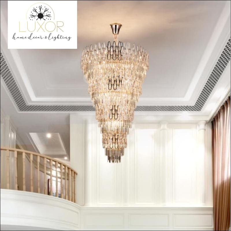 Calix Crystal Spiral Chandelier - chandelier
