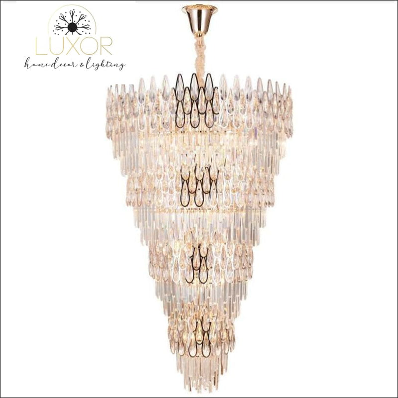 Calix Crystal Spiral Chandelier - chandelier