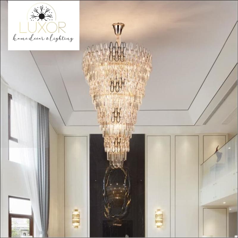 Calix Crystal Spiral Chandelier - chandelier