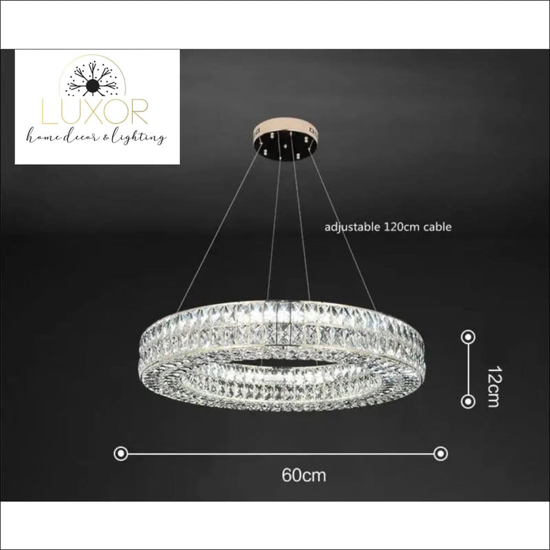 Cardoso Crystal Chandelier - Chrome / Dia60cmxH20cm / Warm White - 3000k - chandeliers