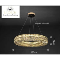 Cardoso Crystal Chandelier - Gold / Dia100xH20cm / Warm White - 3000k - chandeliers