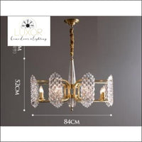 chandeliers Caroline Lux Crystal Chandelier - Luxor Home Decor & Lighting