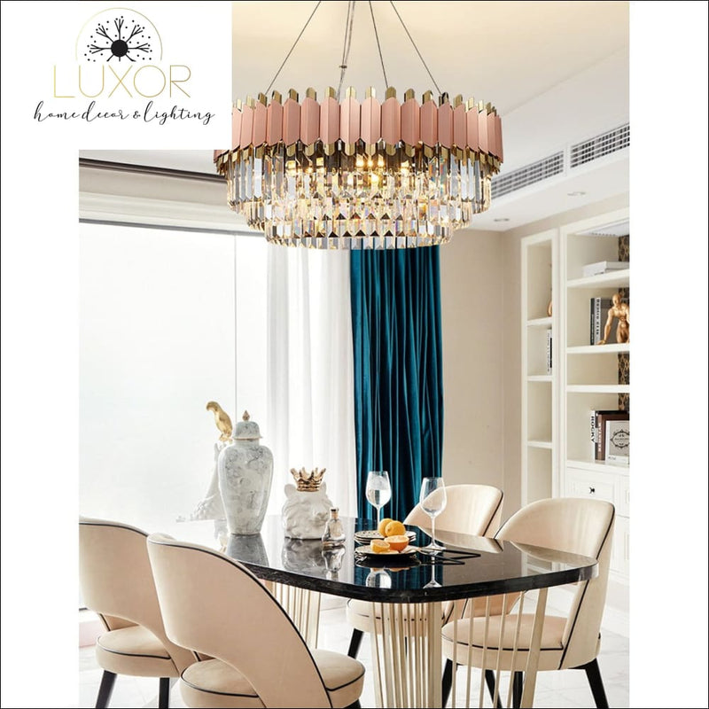 chandeliers Castillo Rose Gold Classic Crystal Chandelier - Luxor Home Decor & Lighting