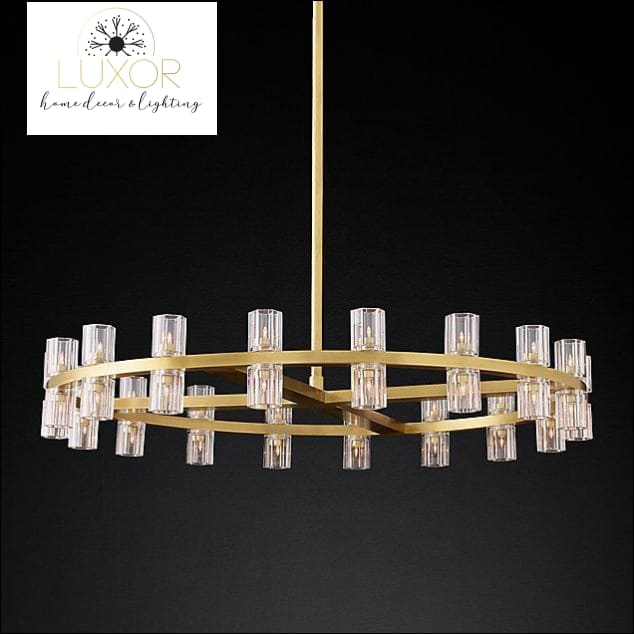 Cavelle Villa Round Chandelier - 40 light D100cm / Lacquered Burnished Brass - chandeliers