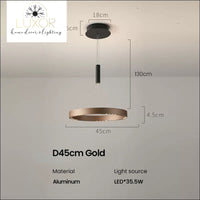 Charise Modern Chandelier - D45cm Gold - chandeliers