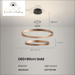 Charise Modern Chandelier - D60 80cm Gold - chandeliers