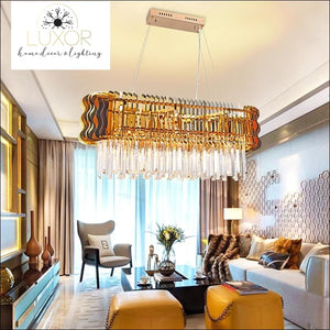 chandeliers Charleston Golden Crystal Chandelier - Luxor Home Decor & Lighting