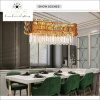 chandeliers Charleston Golden Crystal Chandelier - Luxor Home Decor & Lighting