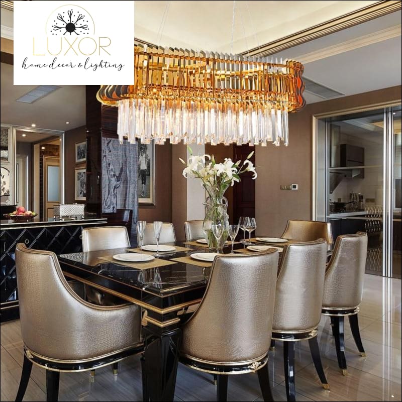 chandeliers Charleston Golden Crystal Chandelier - Luxor Home Decor & Lighting