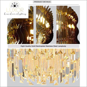 chandeliers Charleston Golden Crystal Chandelier - Luxor Home Decor & Lighting