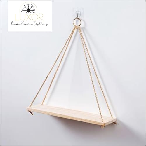 wall decor Christo Hanging Rope Shelf Planter Storage Rack - Luxor Home Decor & Lighting