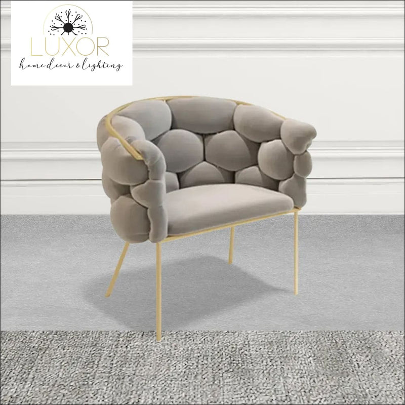 Circ Tufted Velvet Chair - Gray