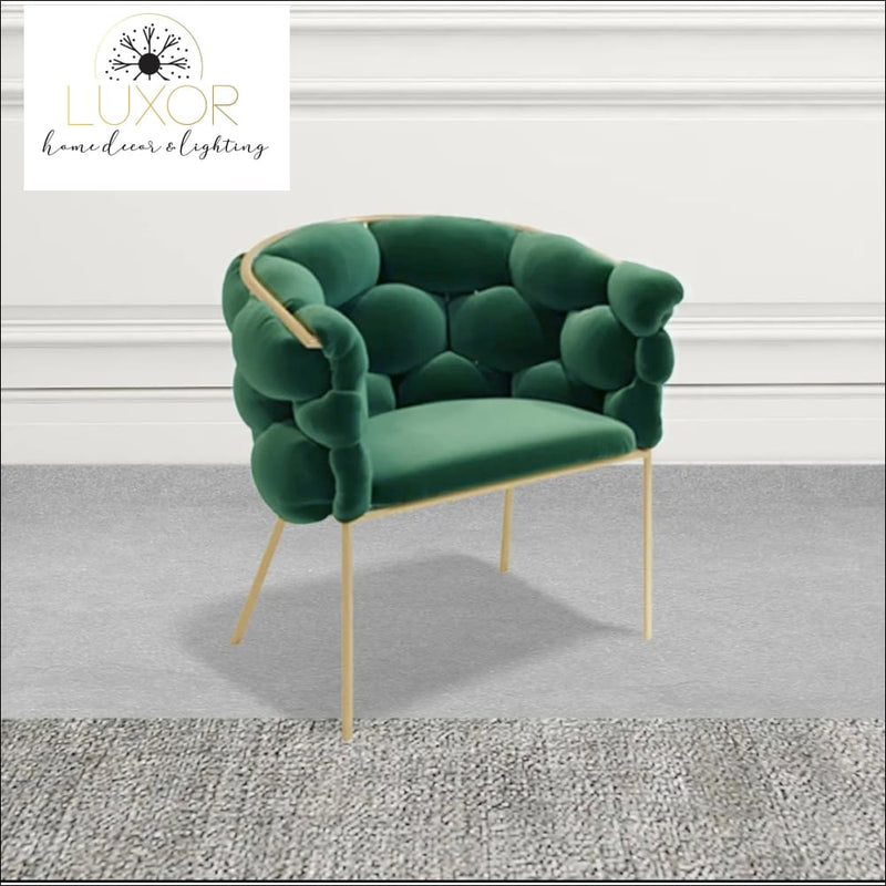 Circ Tufted Velvet Chair - Green
