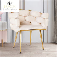 Circ Tufted Velvet Chair - Ivory
