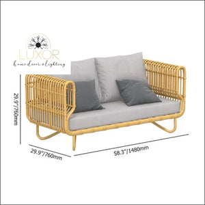 Clarivi 4 Pieces Outdoor Rattan Set - Outdoor Seating