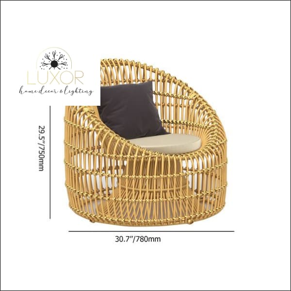 Clarivi 4 Pieces Outdoor Rattan Set - Outdoor Seating