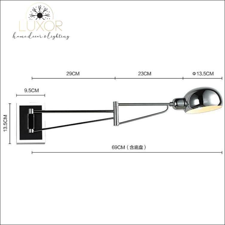 wall lighting Clasica One Arm Wall Lamp - Luxor Home Decor & Lighting