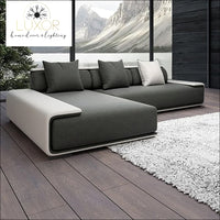 Linen Upholstered Sofa Modern Sectional Sofa